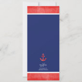 Einladung in Rot und Blauer Anker (Rückseite)