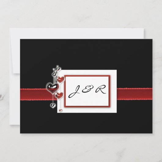 Einladung in Rot und Schwarz (Vorderseite)