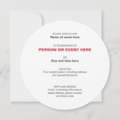 Einladung in Rot und Weiß (Rückseite)