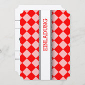 Einladung in Rot-Weiß (Vorne/Hinten)
