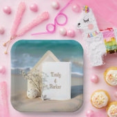 Einladung in Sand mit Starfish Pappteller (Party)