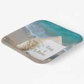 Einladung in Sand mit Starfish Pappteller (Gewinkelt)