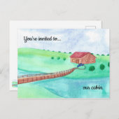 Einladung in unsere Hütte, Hütte per Stream Postka (Vorne/Hinten)