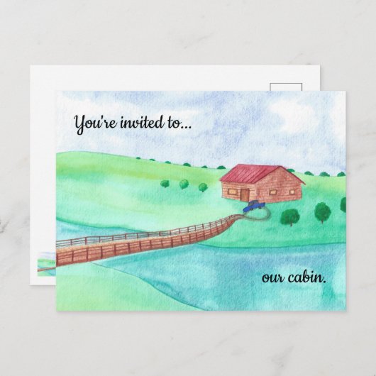 Einladung in unsere Hütte, Hütte per Stream Postka (Vorne/Hinten)