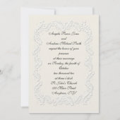 Einladung in weißem Embosse-Look (Vorderseite)