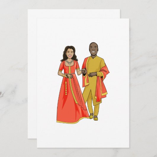 Einladung indischer Frauen und afrikanischer Ameri (Vorne/Hinten)