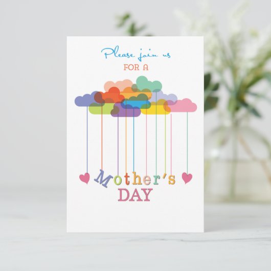Einladung, individualisierbare Muttertagsfeier Einladung (Stehend Vorderseite)