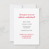 Einladung, individualisierbare Muttertagsfeier Einladung (Rückseite)