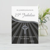 Einladung Individuelle Name Priest Silver Jubilee (Stehend Vorderseite)