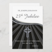 Einladung Individuelle Name Priest Silver Jubilee (Vorne/Hinten)