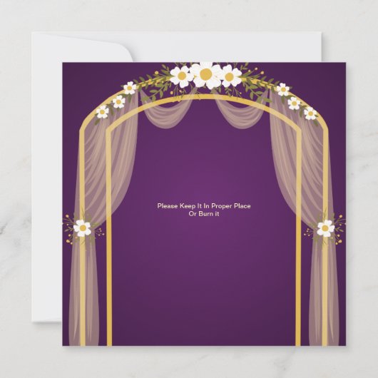 Einladung islamischer Muslime zur Hochzeit (Rückseite)