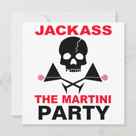 Einladung - JACKASS, das Party von Martini (Vorderseite)