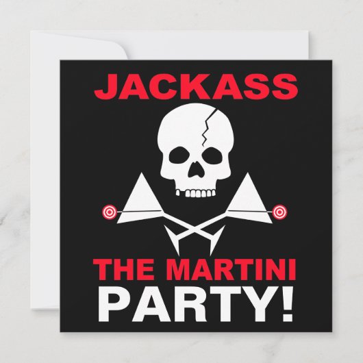 Einladung - JACKASS, das Party von Martini (Vorderseite)