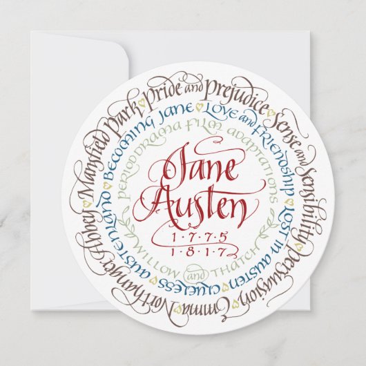 Einladung - Jane Austen-Zeitraum-Drama-Anpassungen (Vorderseite)