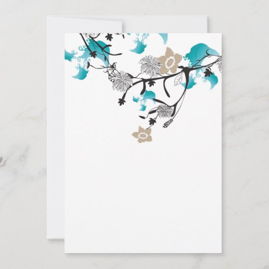 Einladung japanischer Blume (Rückseite)