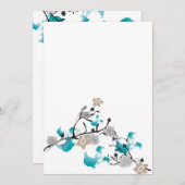 Einladung japanischer Blume (Vorne/Hinten)