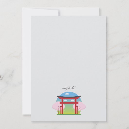 Einladung japanischer Mädchen (Rückseite)