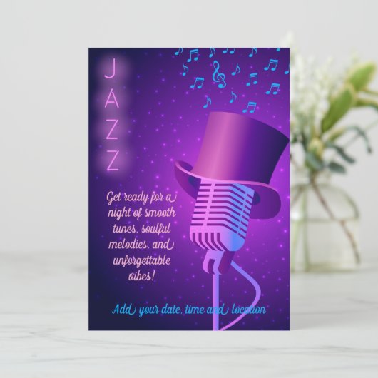Einladung Jazz Night (Stehend Vorderseite)