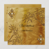 Einladung Jeden Anlaß Asian Gold (Vorne/Hinten)