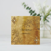 Einladung Jeden Anlaß Asian Gold (Stehend Vorderseite)