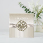 Einladung Jeden Anlaß Biege Cream Jewel (Stehend Vorderseite)