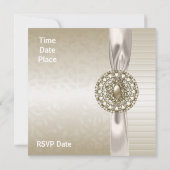 Einladung Jeden Anlaß Biege Cream Jewel (Rückseite)