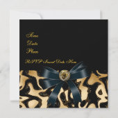 Einladung Jeden Anlaß Black Gold Africa Abstrakt (Rückseite)