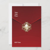 Einladung Jeden Anlaß Rich Red Velvet Pearl (Rückseite)