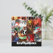 Einladung Jedes Anlasses Street Art Abstrakt A3 (Stehend Vorderseite)