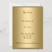 Einladung jedes Party Gold und Party (Rückseite)