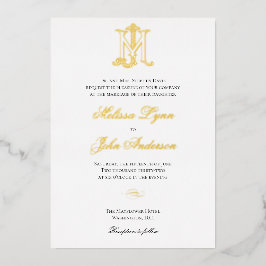 Einladung JM Monogram oder MJ Monogram