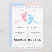 Einladung, Junge oder Mädchen, Füße Einladung (Vorne/Hinten)