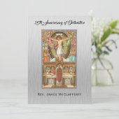 Einladung katholische Priesterordinierung Jahresta (Stehend Vorderseite)