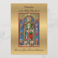 Einladung katholischer Ordination zum Heiligen Pri