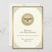 Einladung katholischer Ordination zum Heiligen Pri (Vorderseite)