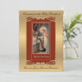 Einladung katholischer Ordination zum Heiligen Pri (Stehend Vorderseite)