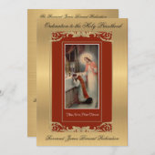 Einladung katholischer Ordination zum Heiligen Pri (Vorne/Hinten)