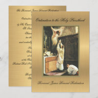 Einladung katholischer Ordination zum Heiligen Pri