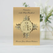 Einladung katholischer Ordination zum Heiligen Pri (Stehend Vorderseite)