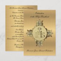 Einladung katholischer Ordination zum Heiligen Pri