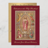 Einladung katholischer Ordination zum Heiligen Pri (Vorne/Hinten)