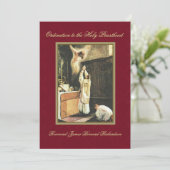 Einladung katholischer Ordination zum Heiligen Pri (Stehend Vorderseite)