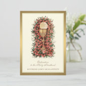 Einladung katholischer Ordination zum Heiligen Pri (Stehend Vorderseite)