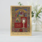 Einladung katholischer Ordination zum Heiligen Pri (Stehend Vorderseite)