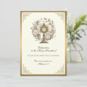 Einladung katholischer Ordination zum Heiligen Pri (Stehend Vorderseite)