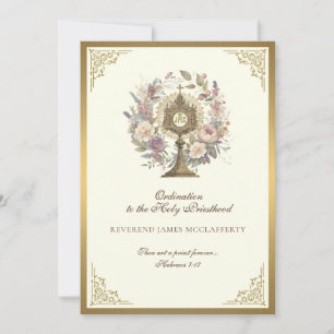 Einladung katholischer Ordination zum Heiligen Pri