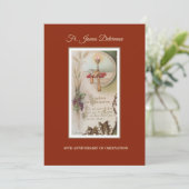 Einladung katholischer Priester Ordination Jahrest (Stehend Vorderseite)