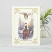 Einladung katholischer Priester Ordination Jahrest (Stehend Vorderseite)