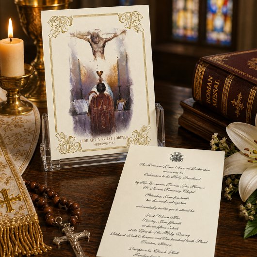 Einladung katholischer Priester Ordination Jahrest