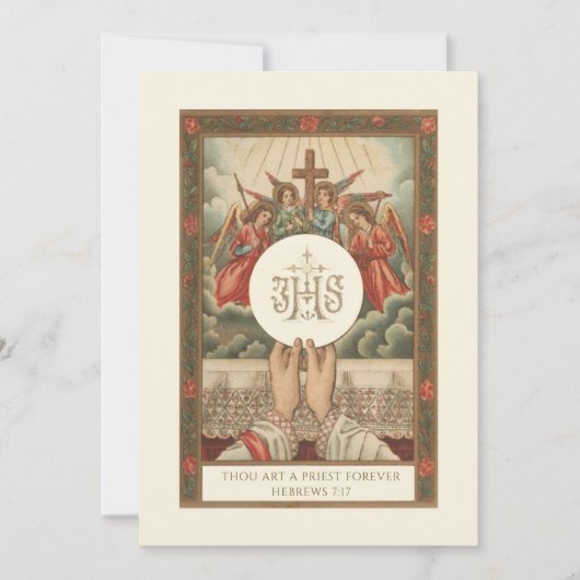 Einladung katholischer Priester Ordination Jahrest (Vorderseite)